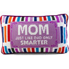 Mom Rules Needlepoint Pillow, Purple & White - Decorative Pillows - 1 - thumbnail