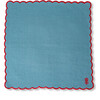 Icon Linen Napkins Set of 4 - Aqua + Cherry, Aqua, Cherry Red - Tableware - 4