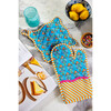 Blue Pot Holder & Oven Mitt, Orange, Sky Blue - Kitchen - 4