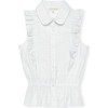 Ruffle Peplum Top in Plaid - Blouses - 1 - thumbnail