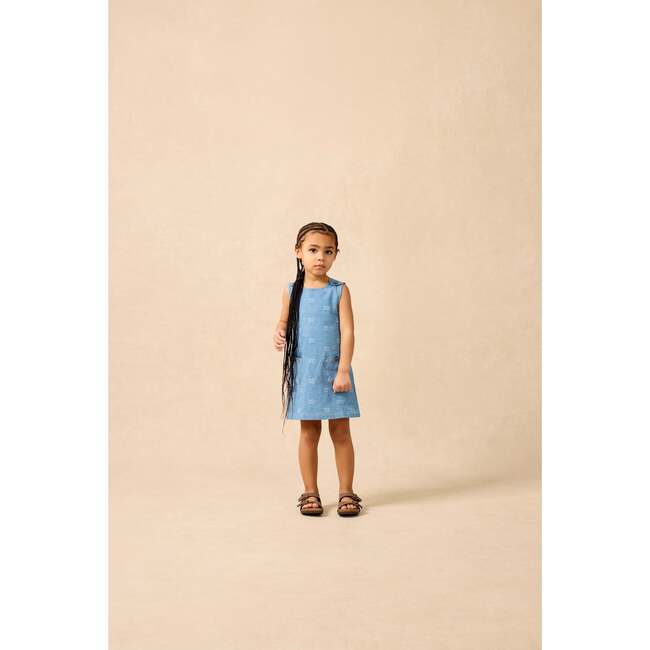 Organic Jumper Dress in Denim - Dresses - 2