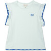 Organic Flutter Top in Frosty Jade - Blouses - 1 - thumbnail