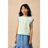 Organic Flutter Top in Frosty Jade - Blouses - 2