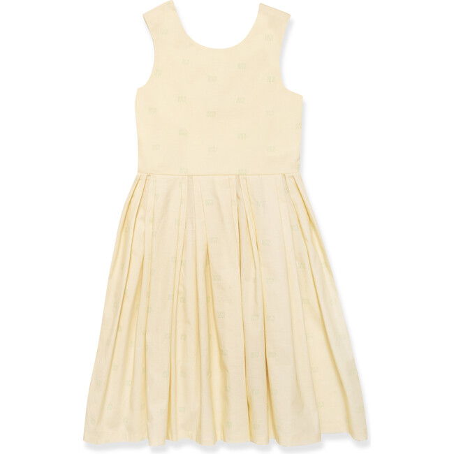 Organic Button Back Dress in Buttercup