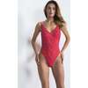 Pamela Woman One-Piece Swimsuit, Red - One Pieces - 1 - thumbnail