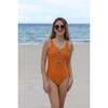 Ruby One-Piece Swimsuit, Orange - One Pieces - 2