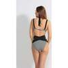 Nadelon Bandage Stripe Woman Bikini, Black - Two Pieces - 3