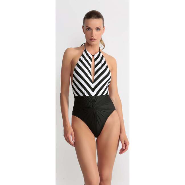 Kayle Woman One-Piece Swimsuit,Black