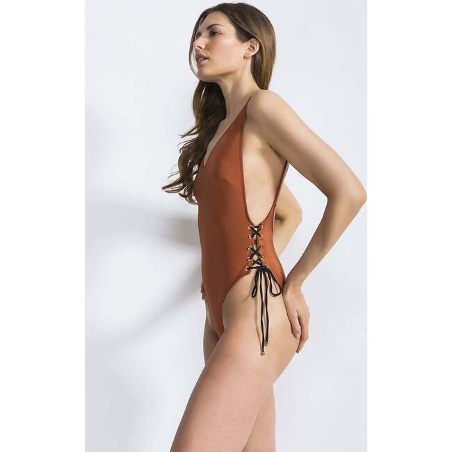 Harper Woman One-Piece Swimsuit, Copper - One Pieces - 2