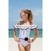 Edna One-Piece Swimsuit, White - One Pieces - 3