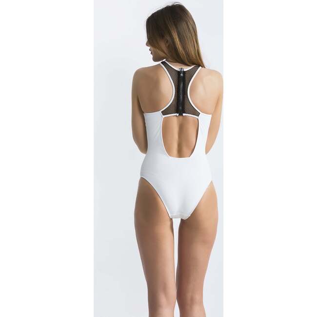 Desire Woman One-Piece Swimsuit, White - One Pieces - 3