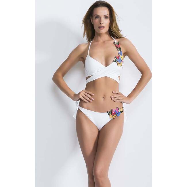 Britney Butterfly Detail Woman Bikini, White