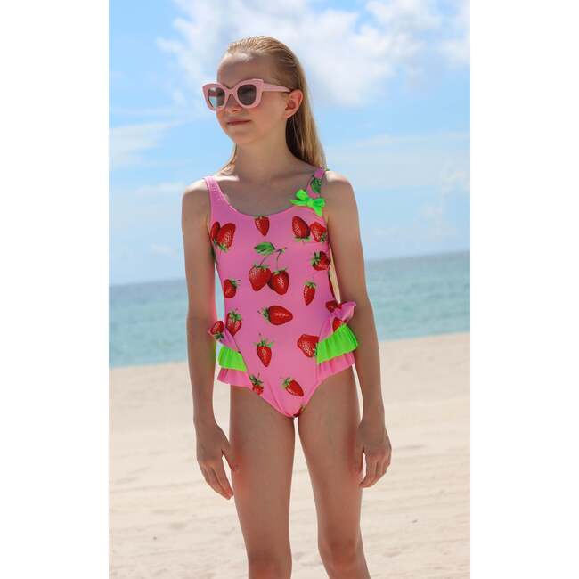 Cara One-Piece Swimsuit, Pink - One Pieces - 2