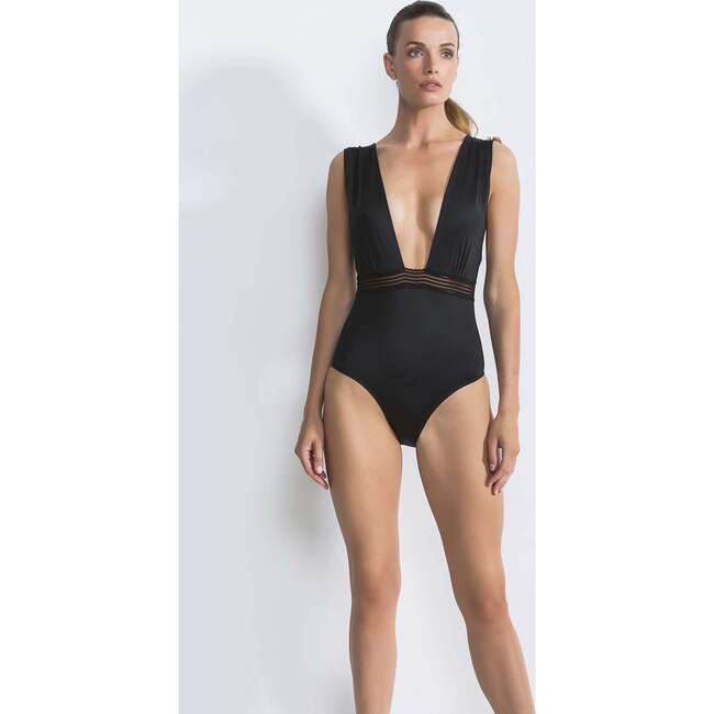 Aysha Woman One-Piece Swimsuit, Black