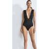 Aysha Woman One-Piece Swimsuit, Black - One Pieces - 1 - thumbnail