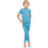Kids 2-Pack Short Sleeve Pajamas, Dark Dinosaurs/Blue Dinosaurs - Pajamas - 2