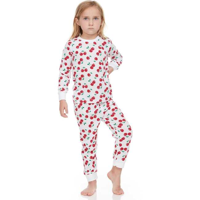 Kids Print Cuffed Pajamas 2-Pack, Cherries & Pink Rainbows - Pajamas - 2