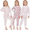 2-Pack Pajamas, Pink Rainbows/Yellow Flowers - Pajamas - 2