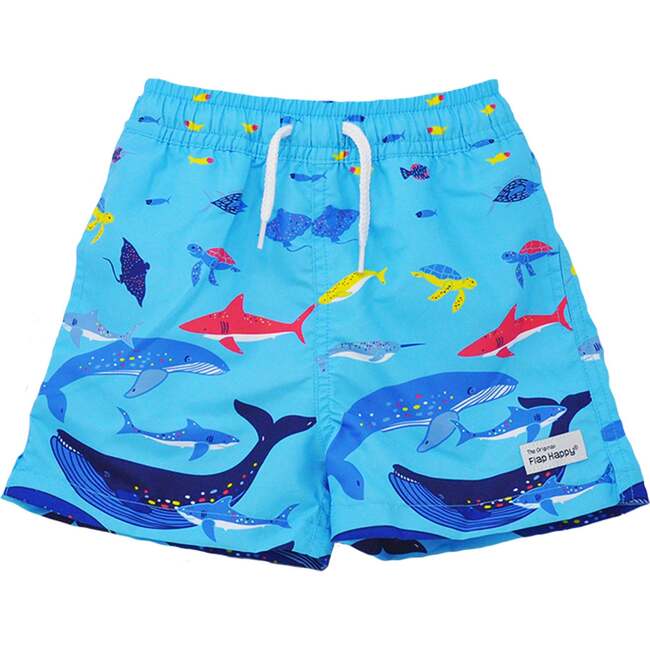 UPF 50+Wesley Swim Trunks with Mesh Liner, Ocean Fiesta