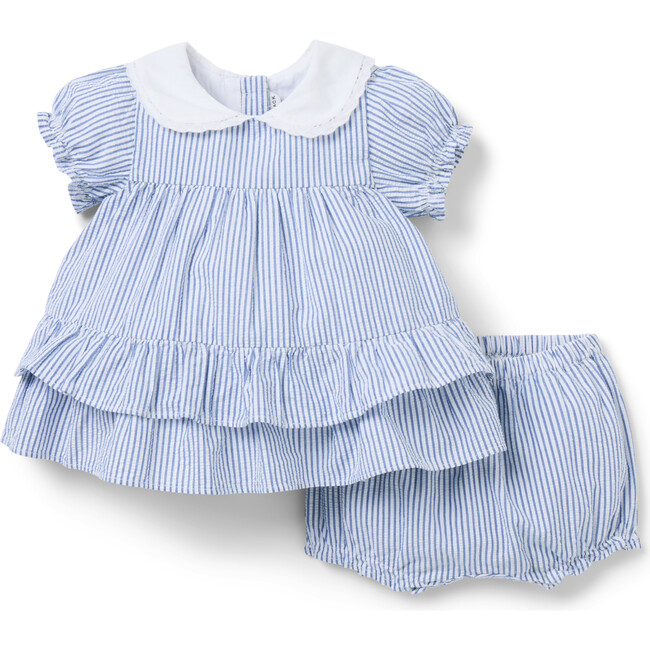 Baby Striped Seersucker Matching Set