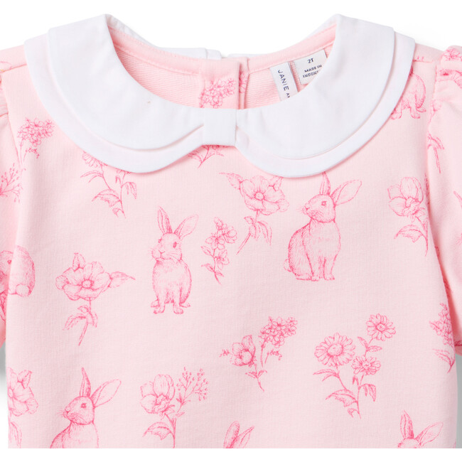 Bunny Floral Puff Sleeve Sweatshirt - Sweatshirts - 2