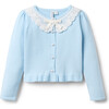 Floral Lace Collar Cardigan - Sweaters - 1 - thumbnail