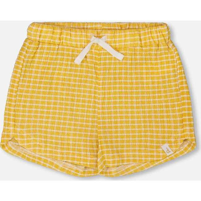 Crinkle Short, Pale Yellow And White