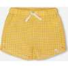Crinkle Short, Pale Yellow And White - Shorts - 1 - thumbnail