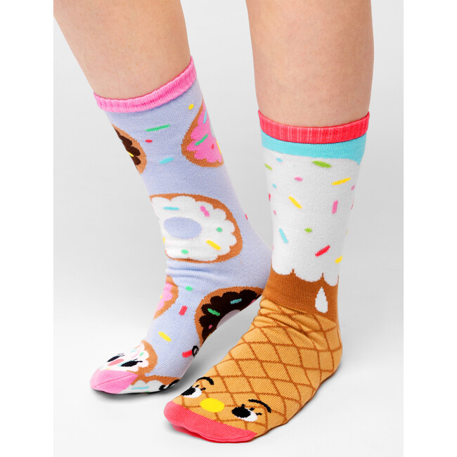 Donut & Ice Cream Matchy Mismatchy Socks Set (2 Pairs!) - Socks - 3