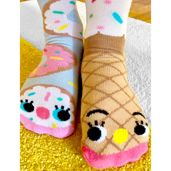 Donut & Ice Cream Matchy Mismatchy Socks Set (2 Pairs!) - Socks - 5