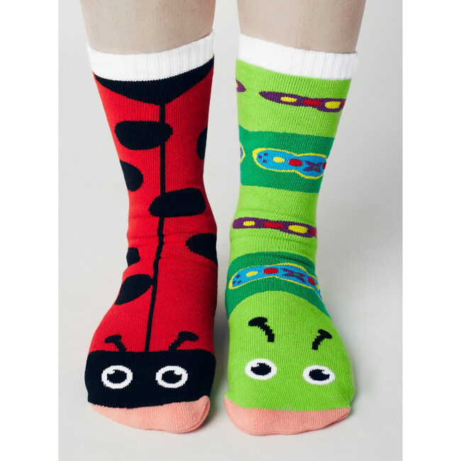 Ladybug & Caterpillar Matchy Mismatchy Socks Set (2 Pairs!) - Socks - 3