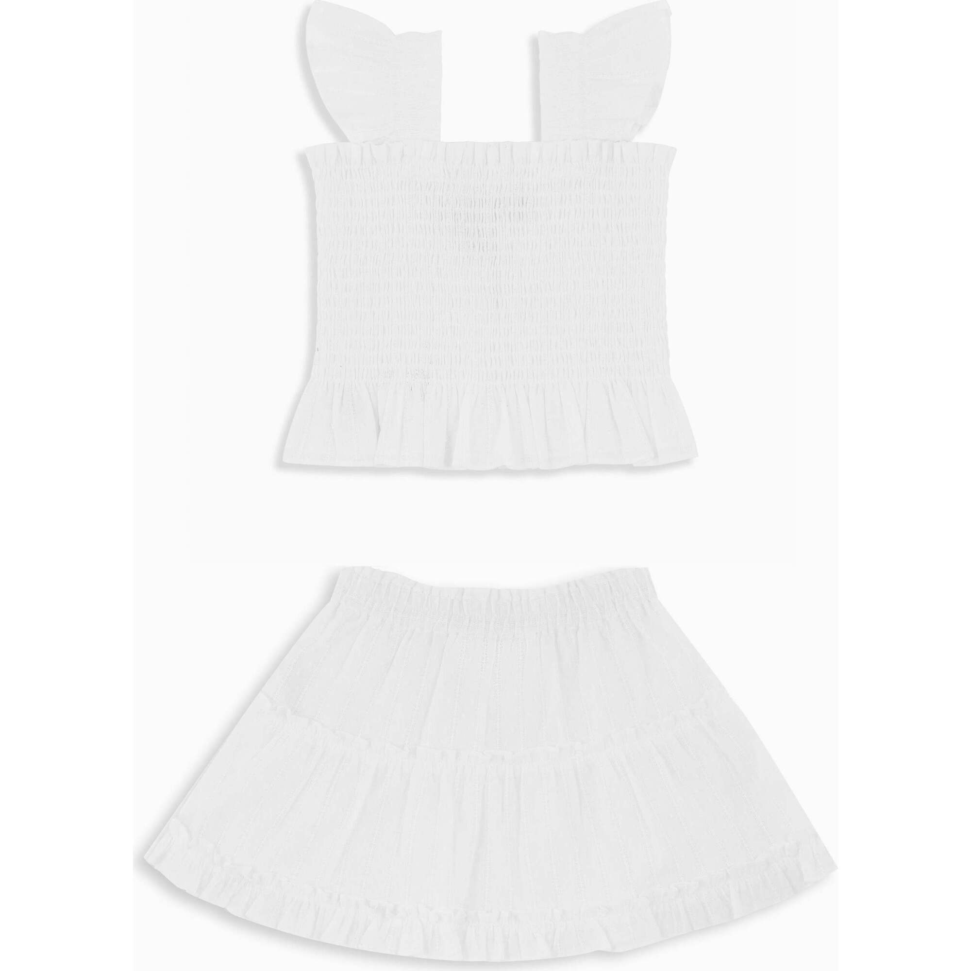 The Tiny Paz Set, White Linear Swiss Dot - Mixed Apparel Set - 1