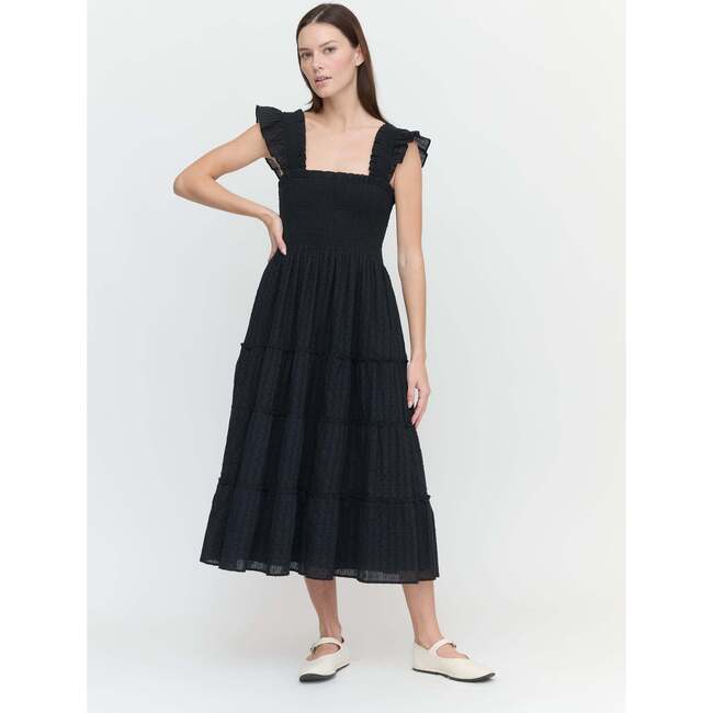 The Ellie Nap Dress, Black Linear Swiss Dot - Dresses - 2