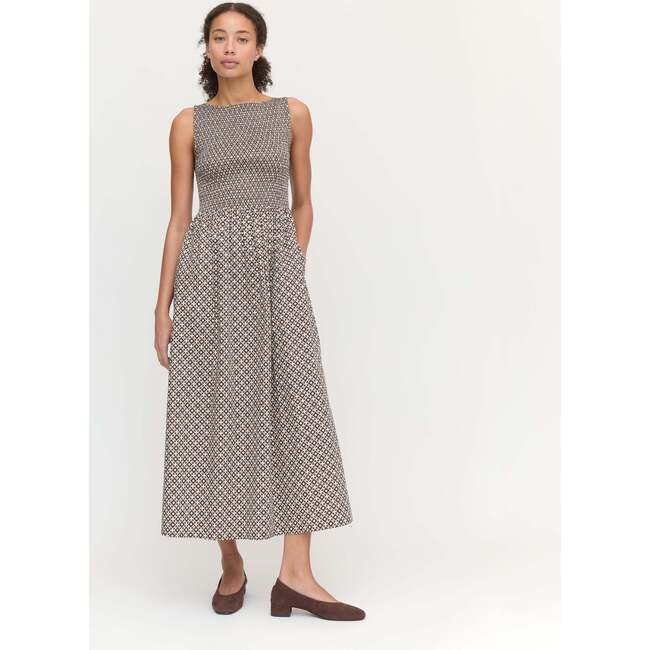 The Cosima Nap Dress, Chocolate Circular Lattice - Dresses - 3