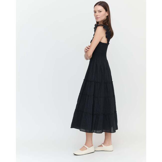 The Ellie Nap Dress, Black Linear Swiss Dot - Dresses - 3