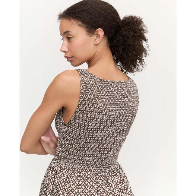 The Cosima Nap Dress, Chocolate Circular Lattice - Dresses - 5