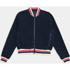 Willa Sherpa Jacket, Indigo - Jackets - 1 - thumbnail