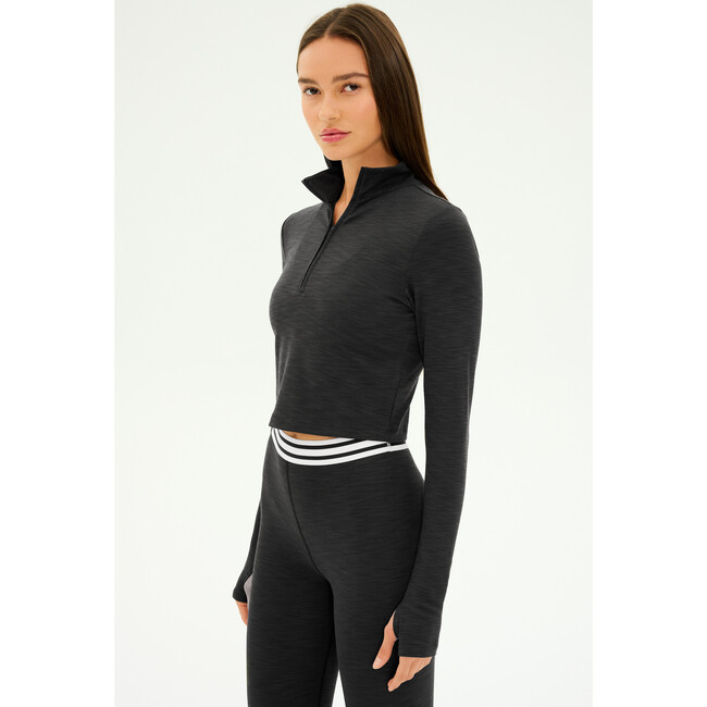 Stevie Active Rib Half Zip, Heather Graphite - Sweatshirts - 2