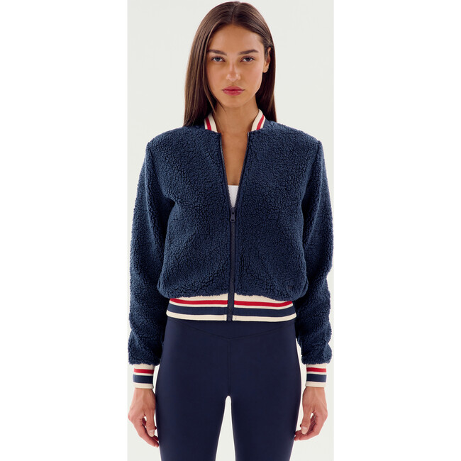 Willa Sherpa Jacket, Indigo - Jackets - 4