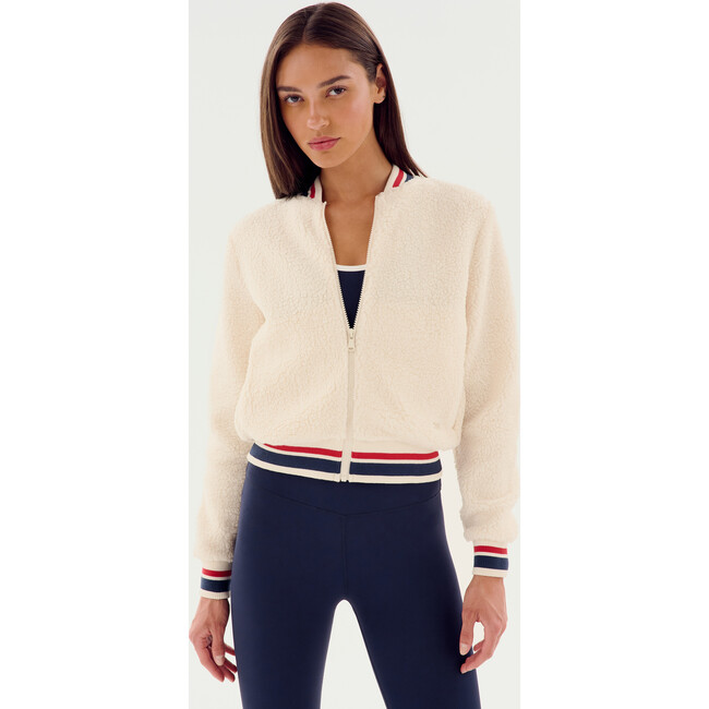 Willa Sherpa Jacket, Creme - Jackets - 4