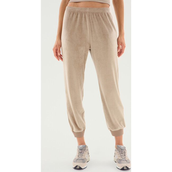 Rhys Velour Jogger, Latte