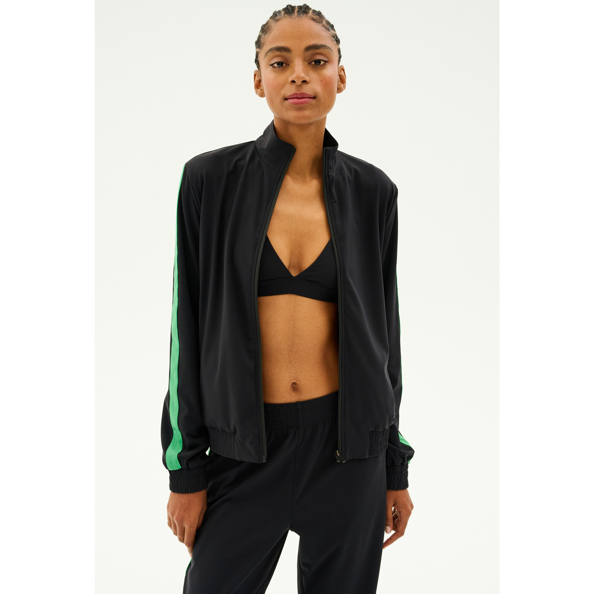 Max Rigor Track Jacket, Black/Grass - Jackets - 1