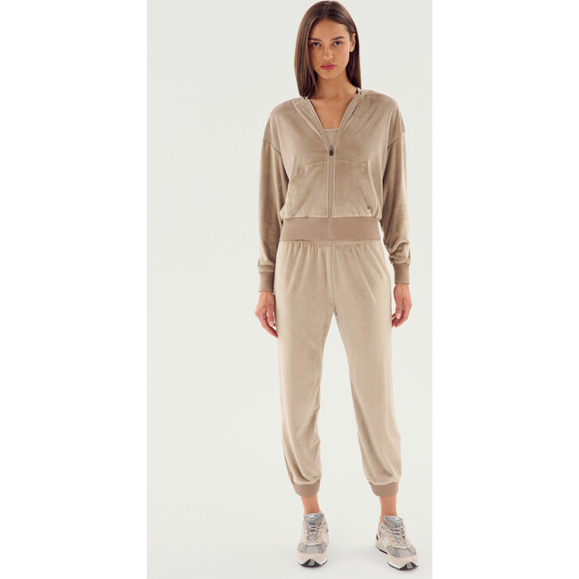 Rhys Velour Jogger, Latte - Sweatpants - 3