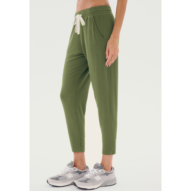 Reena Fleece 7/8 Sweatpant, Olive - Sweatpants - 3