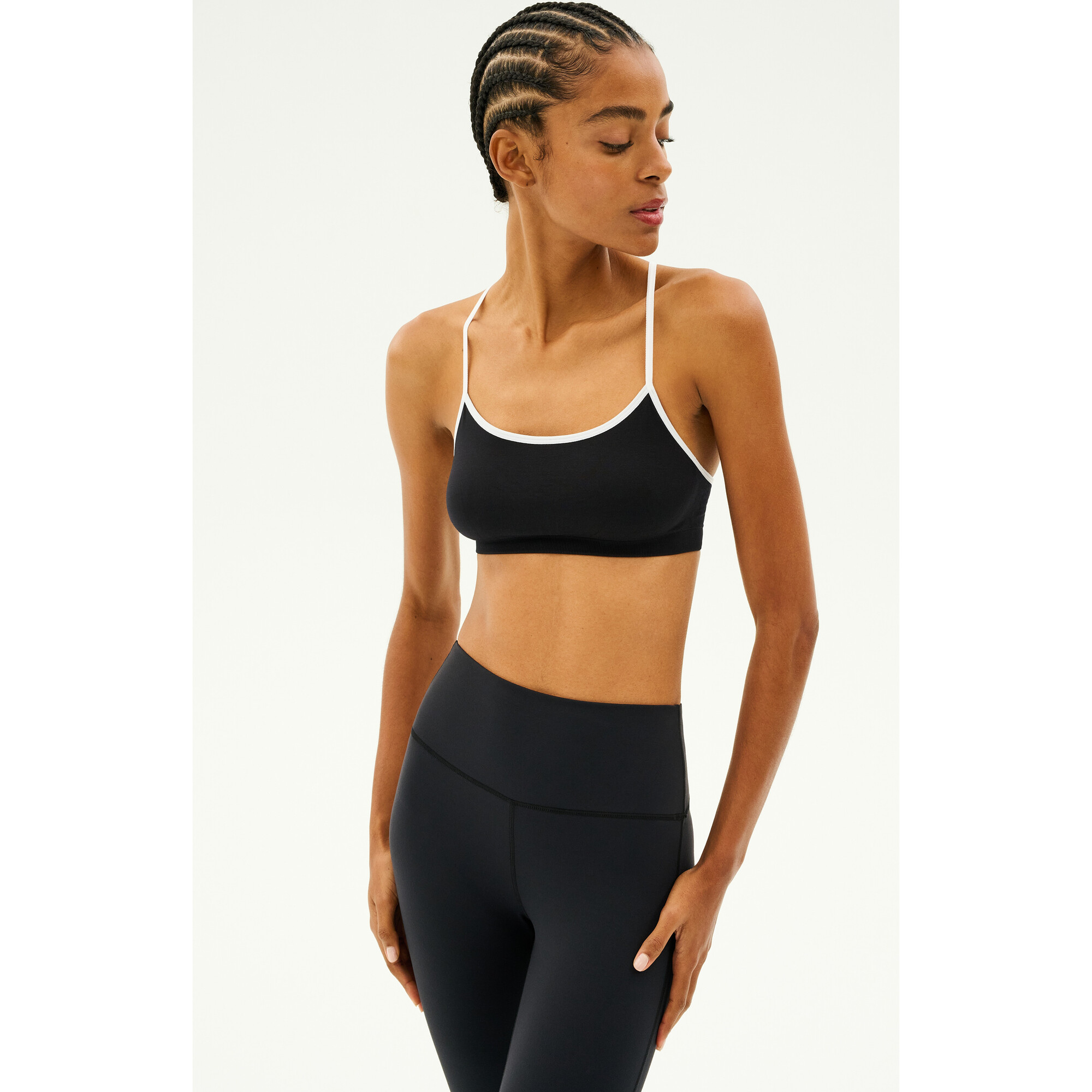 Loren Seamless Bra, Black/White - Bras - 1