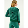 Rhys Velour Zip Up Hoodie, Arugula - Sweatshirts - 3