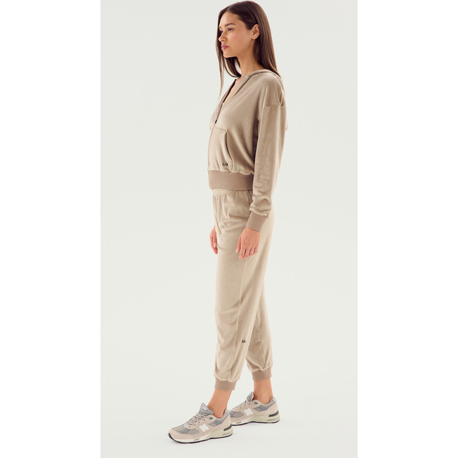 Rhys Velour Jogger, Latte - Sweatpants - 4