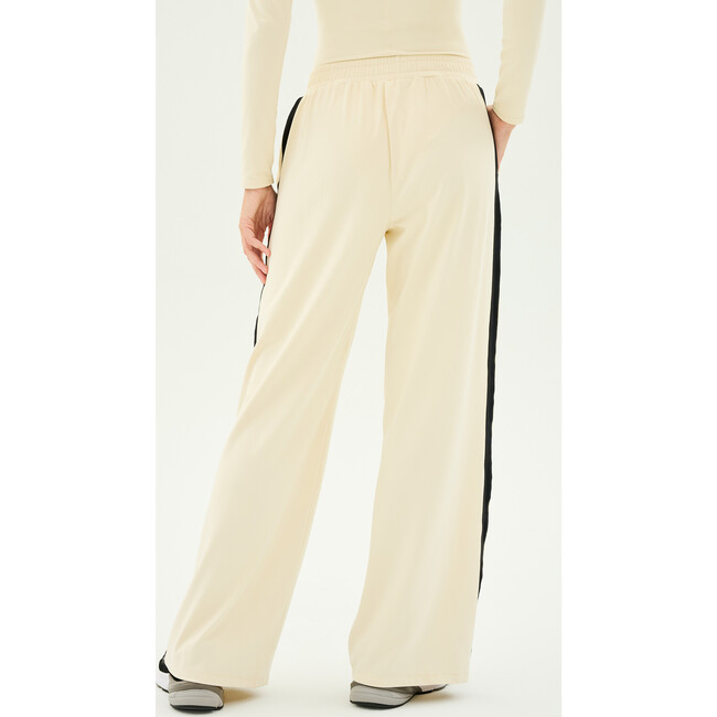 Luca Airweight Trouser with Stripe, Creme/Black - Pants - 3