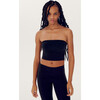 Hazel Airweight Crop Bandeau, Black - T-Shirts - 1 - thumbnail