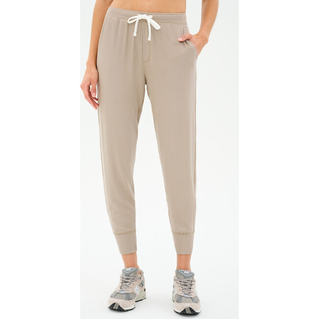 Kiki Rib 7/8 Sweatpant, Latte - Sweatpants - 2